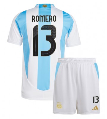 Argentina Cristian Romero #13 Hemmatröja Barn Copa America 2024 Kortärmad (+ Korta byxor)